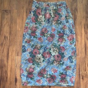 Vintage Vivaldi Jeanwear Floral Skirt